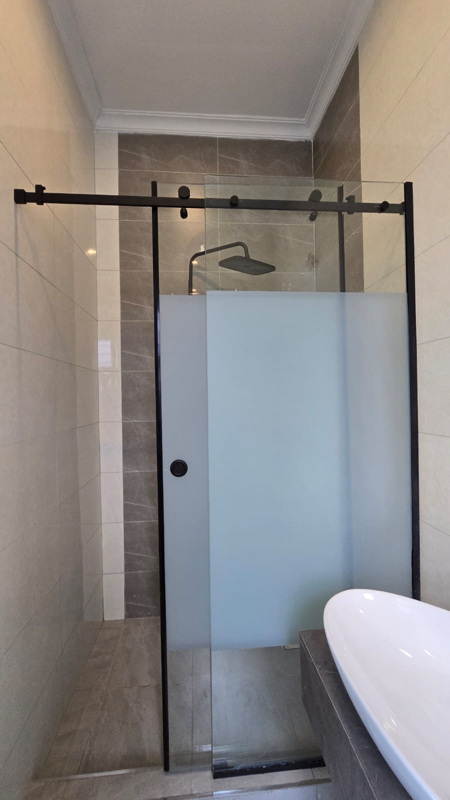 Homes we've designed and built - Bathroom with walk-in shower